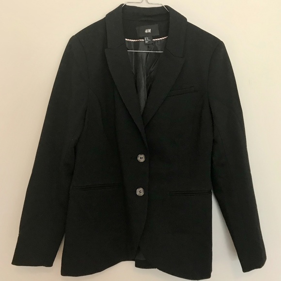 Never Worn! Women's H&M Black Blazer Coat Jacket Size 10 - Picture 2 of 4